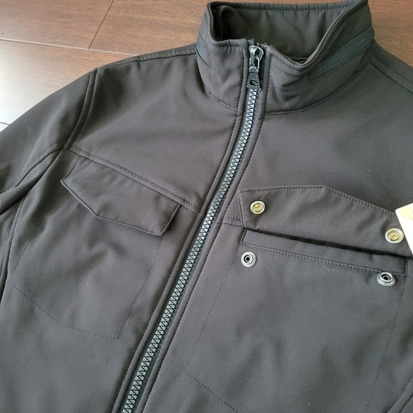 INC International Concepts Zip-Up Fleece Lined Softshell Jacket Men's S Brown - Picture 6 of 12